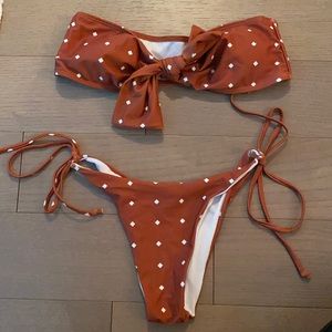 Zaful Side Tie Bandeau Bikini (L)